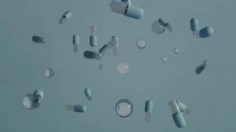 Light capsules and bubbles in mid-air Stock Illustration