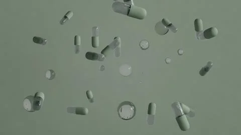 Light capsules and bubbles in mid-air Stock Illustration