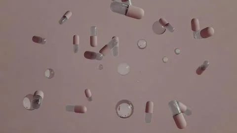 Light capsules and bubbles in mid-air Stock Illustration