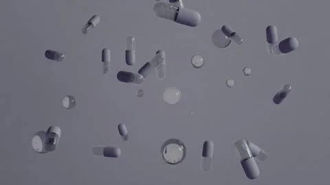 Light capsules and bubbles in mid-air Stock Illustration