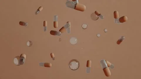 Light capsules and bubbles in mid-air Stock Illustration