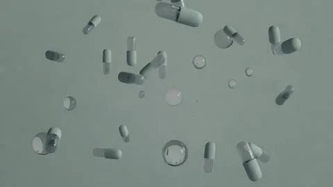 Light capsules and bubbles in mid-air Stock Illustration