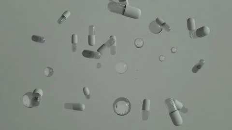 Light capsules and bubbles in mid-air Stock Illustration