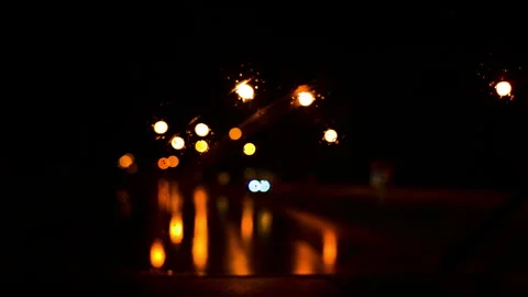 Light of car transport on night  Stock Footage 259883249