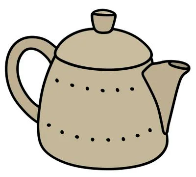 Light ceramic pot Stock Illustration