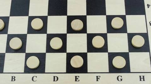 Light checkers on the chess field Stock Footage 80147021