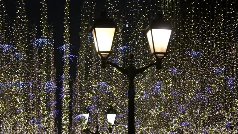 Light christmas background 库存影片 98857972