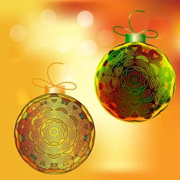 Light Christmas background with light ball Stockillustratie