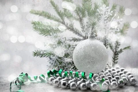Light Christmas background. Stock Photos