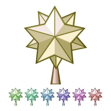 Light christmas star cartoon vector graphic Stock Illustration