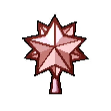 Light christmas star pixel art vector illustration Stock Illustration