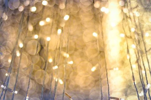 Light on christmas tree with bokeh for christmas and new year day Stock Photos