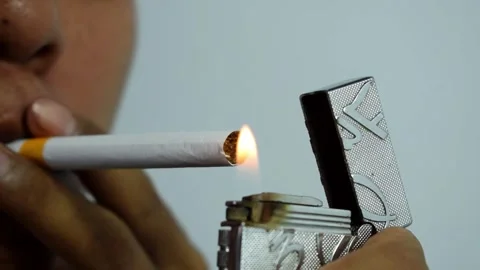 Light a cigarete Stock Footage 252018843