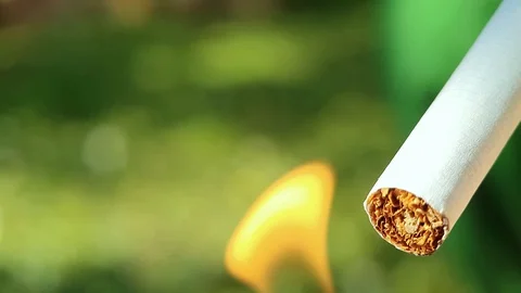 Light a Cigarette Stock-Footage 129202998