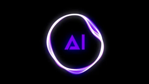 Light Circle Interactive Talking Technology with AI Intelligent Bot Video stock 258186963