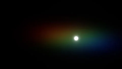 Light, circle, Small, colorful edge, left to right, moving, black background Video stock 320143911