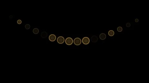 Light circles create a dynamic visual effect in dark Stock Footage 339194501