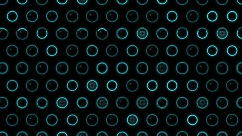 Light circles in a dark pattern create a glow effect on Stock Footage 338301730