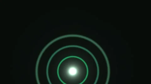 Light circles expand in dark background showing motion and Stock Footage 338317986