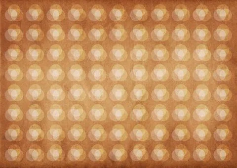 Light circles retro pattern with brown grunge background Light circles ret... Stock Photos