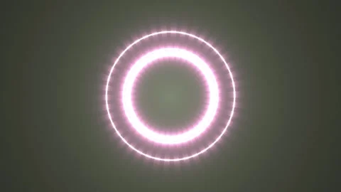 Light circles shine in dark background with glowing effects Stock Footage 339488899