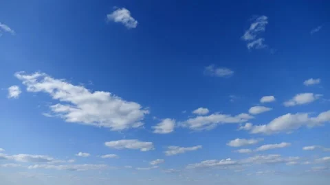 Light cirrus clouds in the blue sky. Timelapse. Stock-Footage 247021944