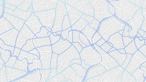 Light city map with river and street network. Vector illustration. Stock Illustration