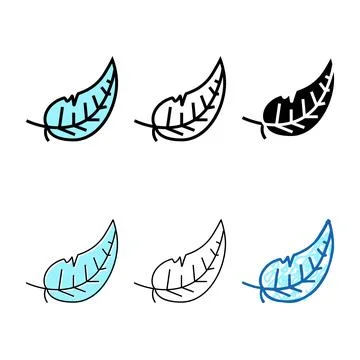 Light clean feather soft fluffy color icon vector Illustrazione stock