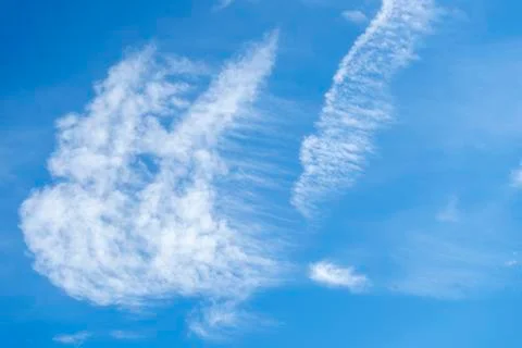 Light cloud with blue sky background or cloudscape Stock Photos