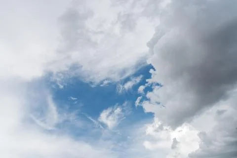 Light clouds around a blue sky Stock Photos