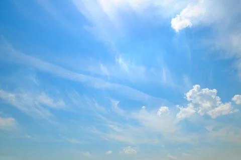 Light clouds in the blue sky Stock Photos