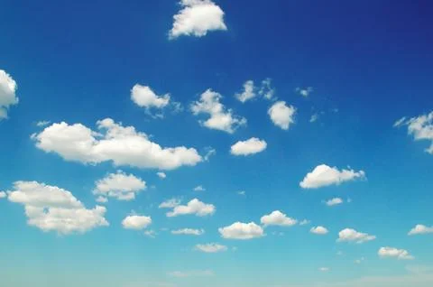 Light clouds in the blue sky. Stock Photos