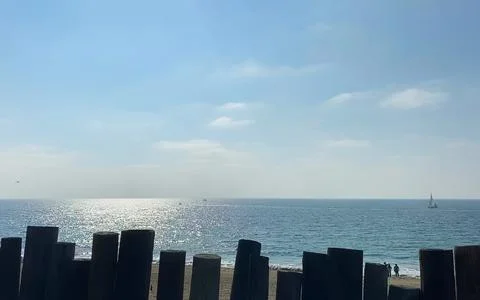 Light clouds over the sea Foto stock