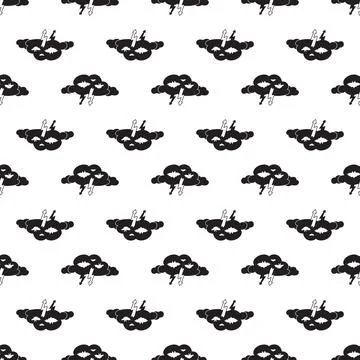 Light clouds pattern seamless vector Illustrazione stock