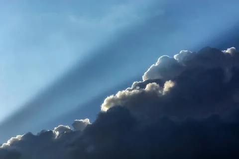 Light in the clouds. Stock Photos