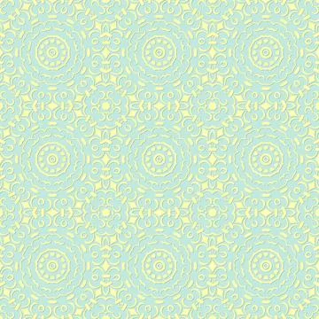 Light Color Seamless Pattern with mandala.Seamless Background design.Ornament Stock Illustration