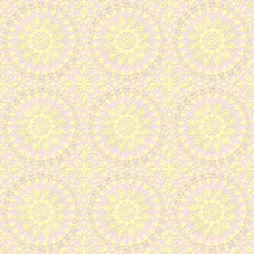 Light Color Seamless Pattern with mandala.Seamless Background design.Ornament Illustrazione stock