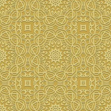 Light Color Seamless Pattern with mandala.Seamless Background design.Ornament Illustrazione stock