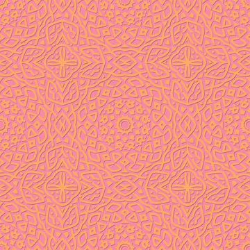 Light Color Seamless Pattern with mandala.Seamless Background design.Ornament Illustrazione stock