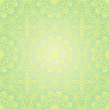 Light Color Seamless Pattern with mandala.Seamless Background design.Ornament Stock Illustration