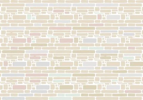 Light colored brick wallpaper, background. Stock Illustration