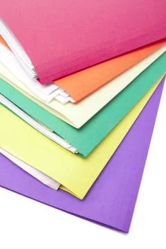 Light colored folders Stock Photos