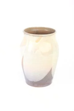 Light colored vase on white background Stock Photos