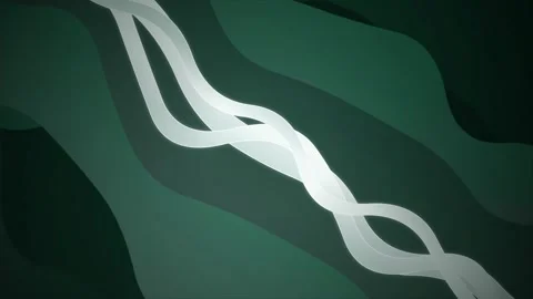 Light colored wavy ribbons drift diagonally in a seamless loop Stock Footage 341490340