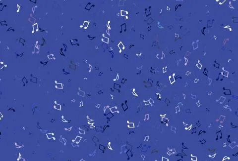 Light colorful vector pattern with music elements. Illustrazione stock