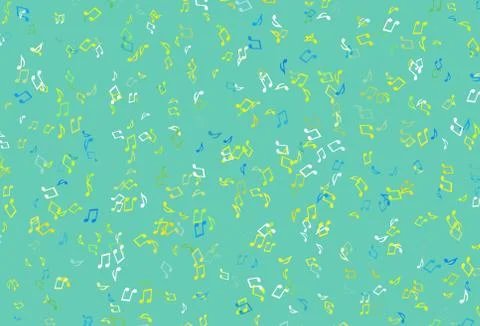 Light colorful vector pattern with music elements. Stock Illustration