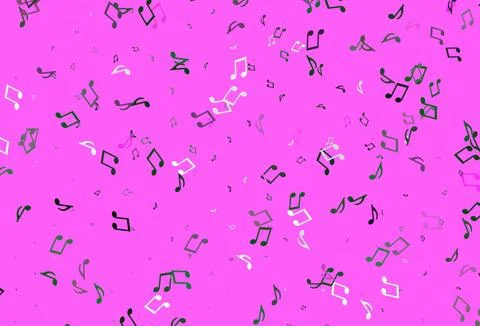 Light colorful vector pattern with music elements. Illustrazione stock