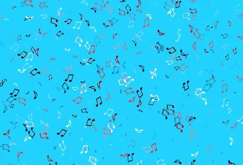 Light colorful vector pattern with music elements. Stock Illustration