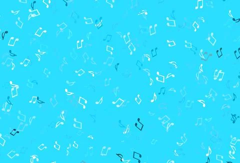 Light colorful vector pattern with music elements. 스톡 일러스트