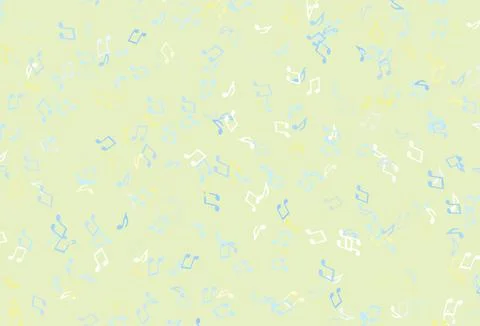 Light colorful vector pattern with music elements. Stock Illustration